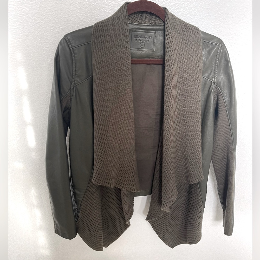 Blank NYC Olive green Moro jacket size small